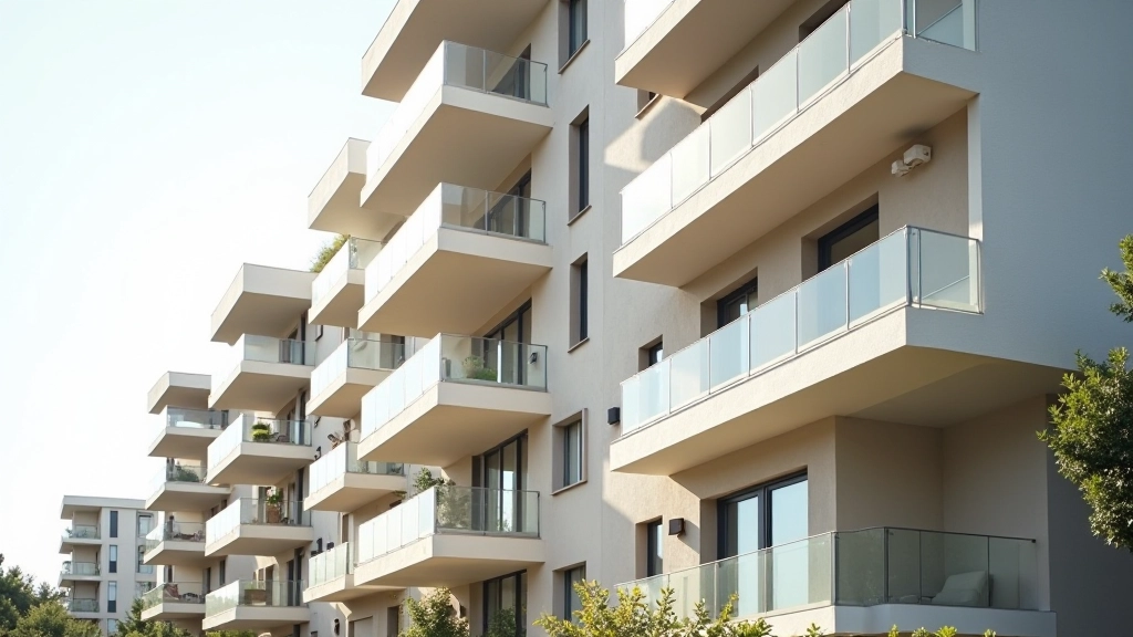 Fachada moderna de edificio de viviendas